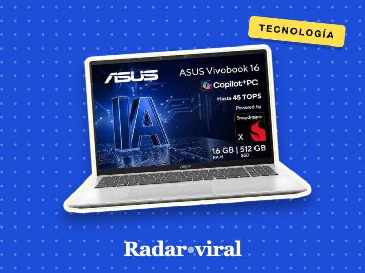 La laptop que entra en la rutina escolar y de oficina: 16 GB y 512 GB en la ficha